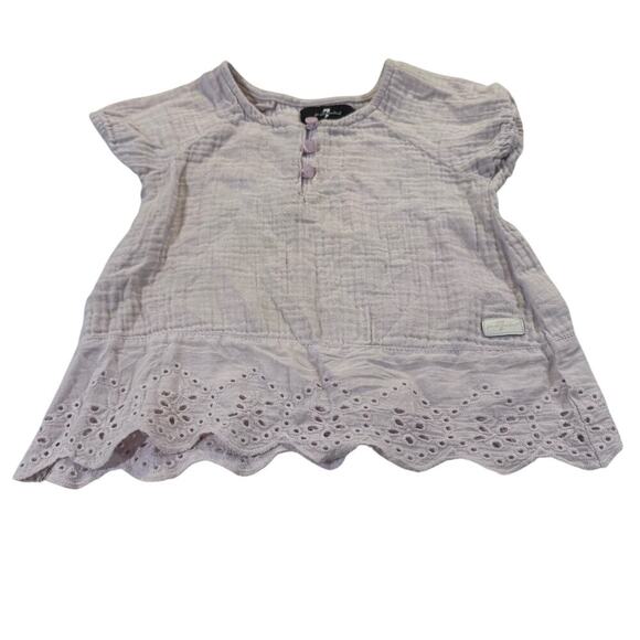 7 For All Mankind Other - 7 For all Mankind Baby Girl 24M Lilac Blouse